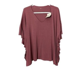 Garnet Hill Jersey Knit Top Tee Oversized